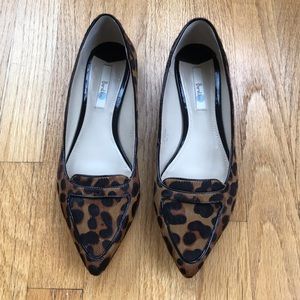 Boden Leopard Calf Hair Point Toe Flats